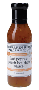 Hot Pepper Peach Bourbon Sauce