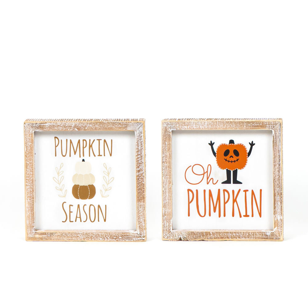 Reversible Pumpkin/Season Sign