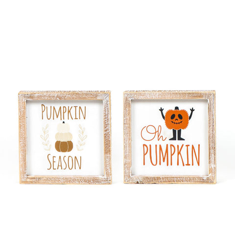 Reversible Pumpkin/Season Sign