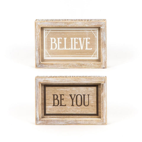 Believe/Be You Reversible Sign