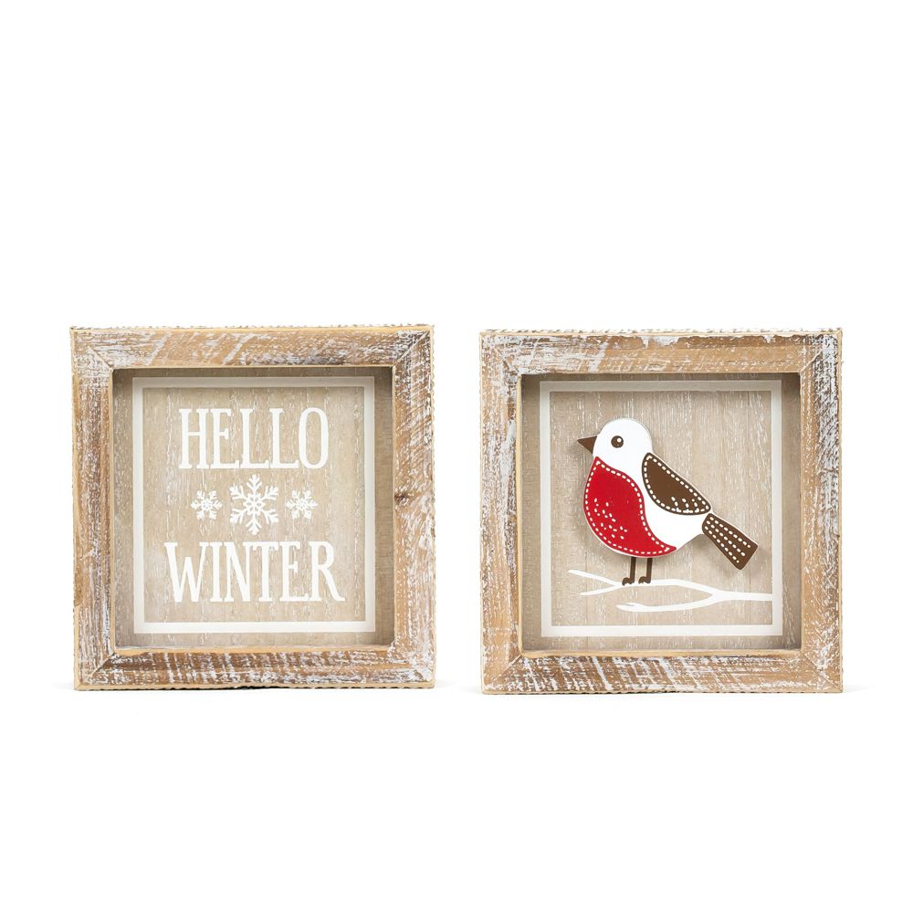 Bird/Hello Reversible Sign