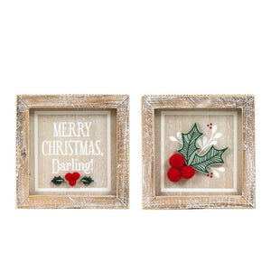 Holly/Merry Reversible Sign