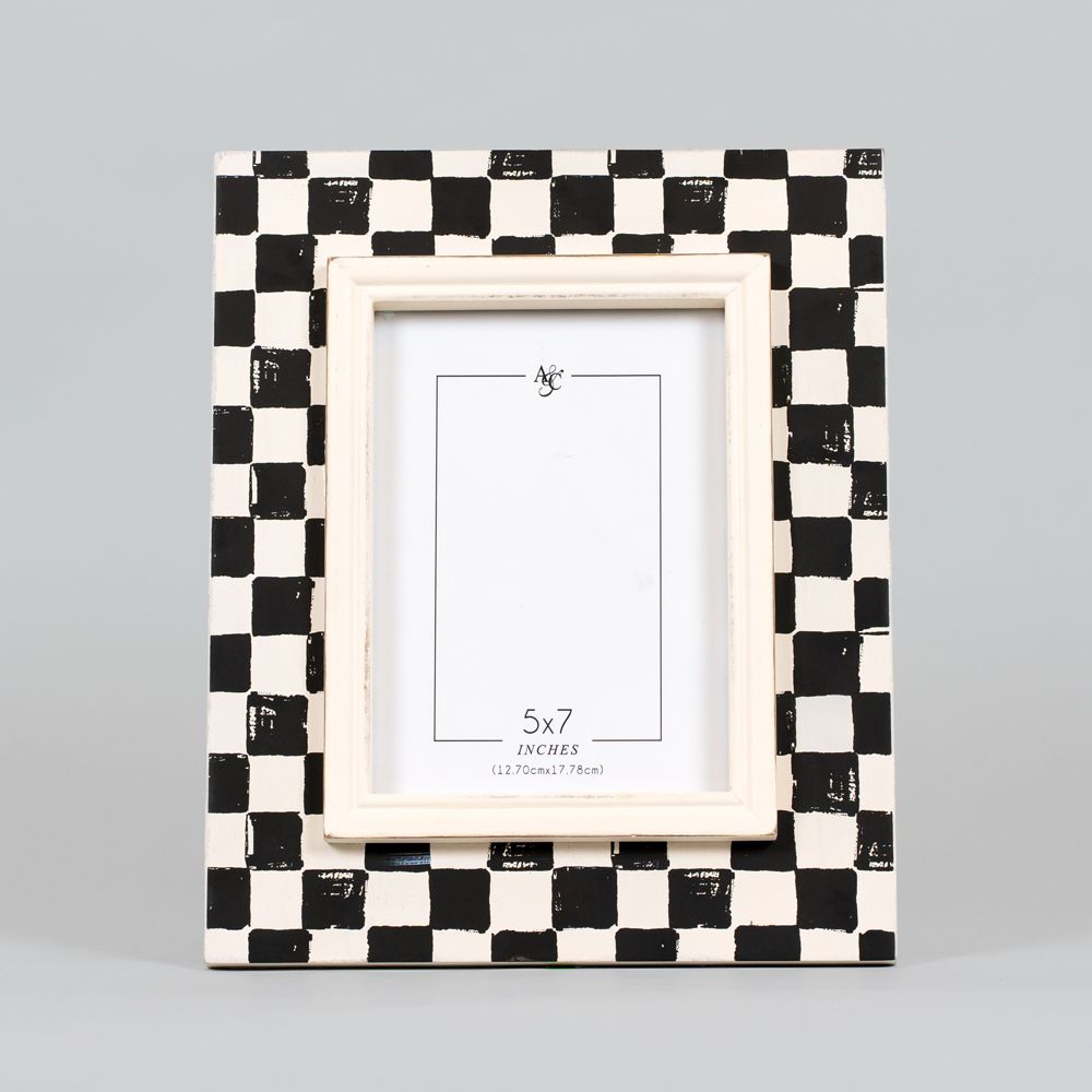 Black Check Picture Frame