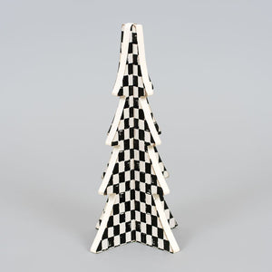 Black Check Wood Cutout Tree