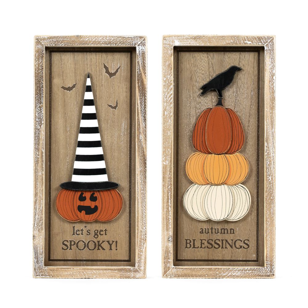 Spooky/Blessings Reversible Sign