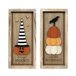 Spooky/Blessings Reversible Sign