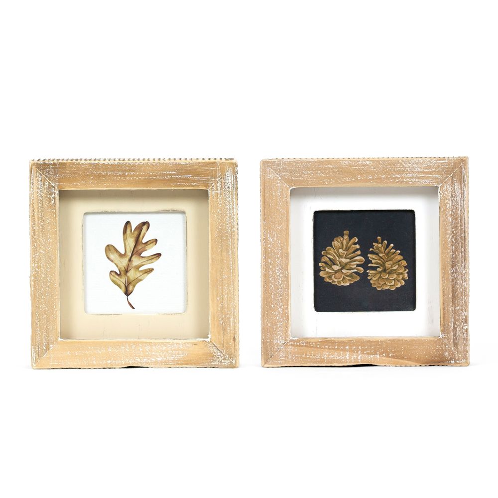 Leaf/Pinecone Reversible Sign