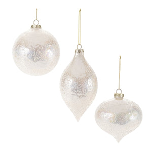 White with Luster Ornament