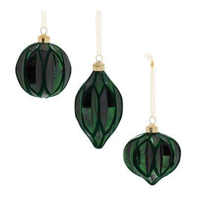 Emerald Green Glass Ornament