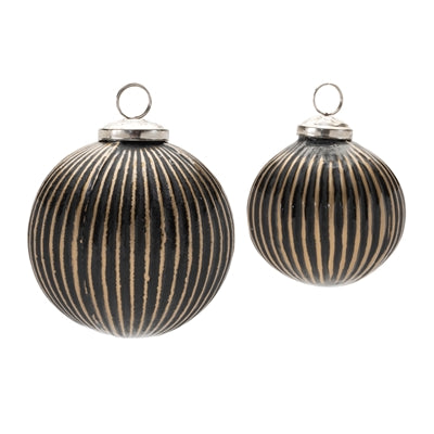 Black with Gold Stripe Ornament