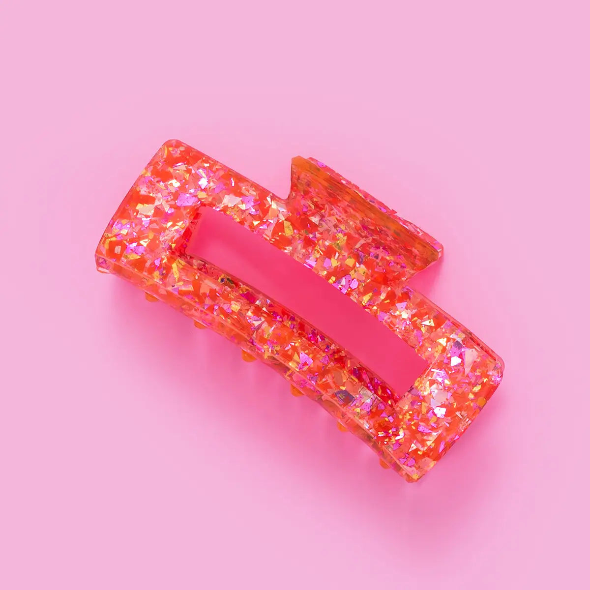 Red & Pink Confetti Claw Clip