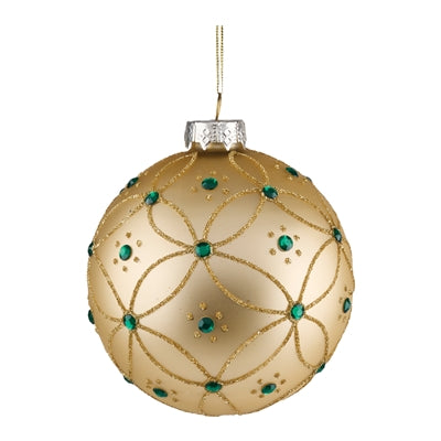 Gold with Emerald Jewels Ornament