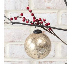 Gold Foil Glass Ball Ornament