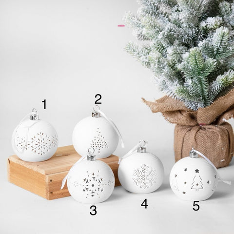 LED White Ceramic Ornament