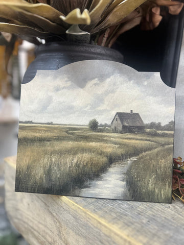 Printed Provincial Stormy Cottage