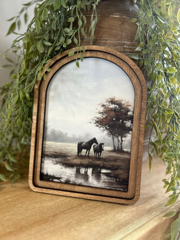 Pasture Horses Framed Artwork