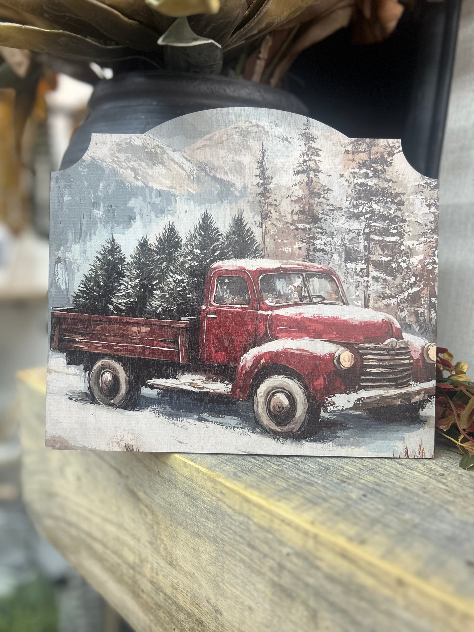 Printed Provincial Christmas Truck