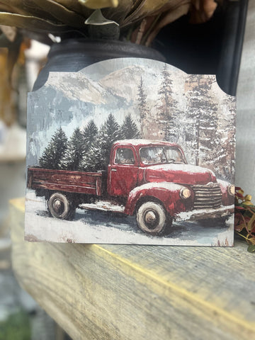 Printed Provincial Christmas Truck