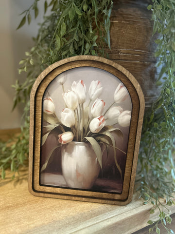 Arch Top Tulips Framed Art