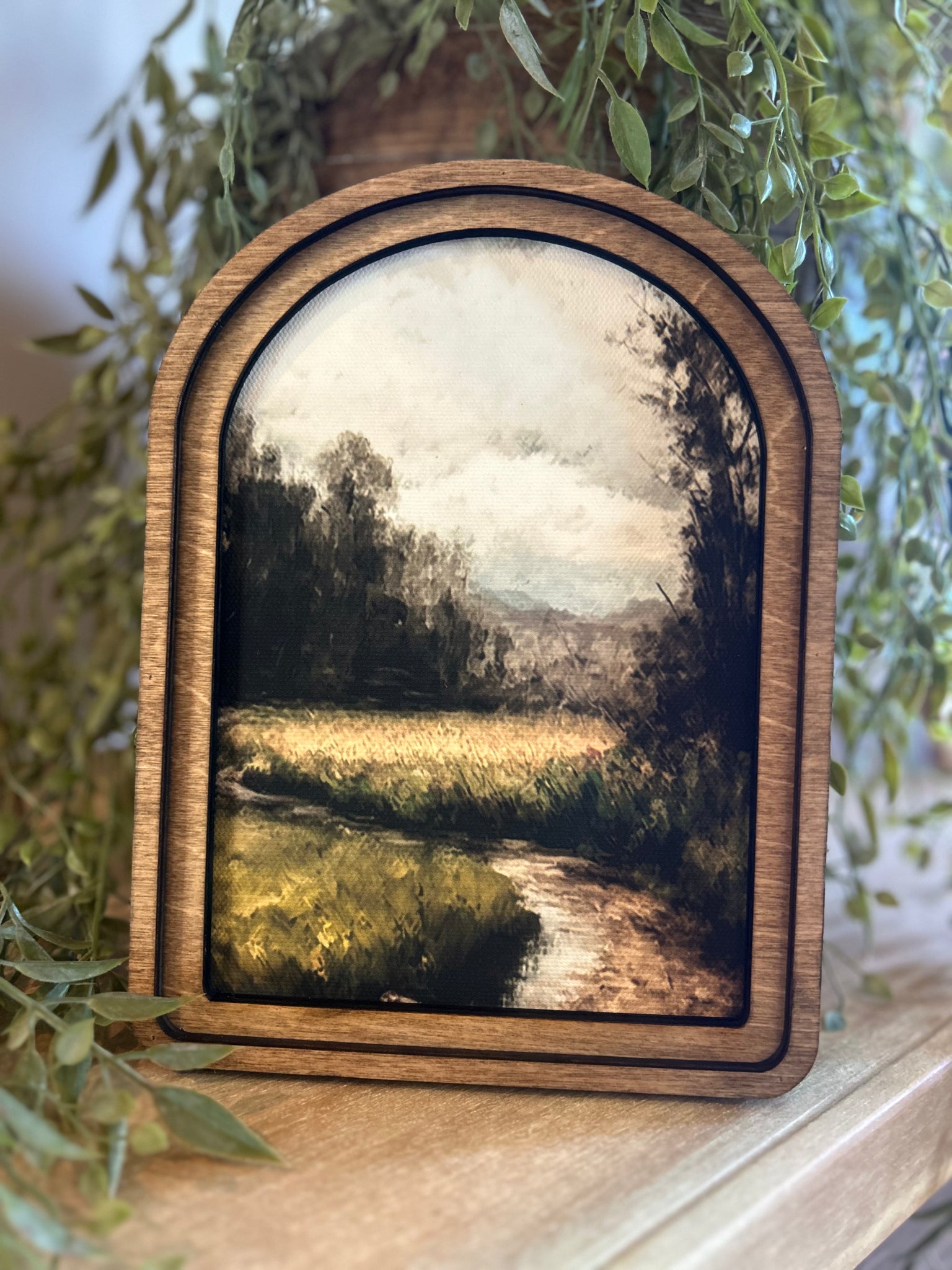 Arch Top Moody Dirt Road Framed Art