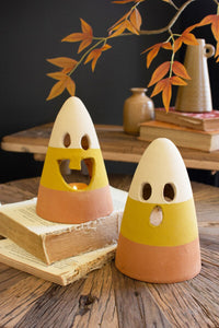 Clay Candy Corn Lantern