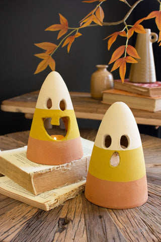 Clay Candy Corn Lantern