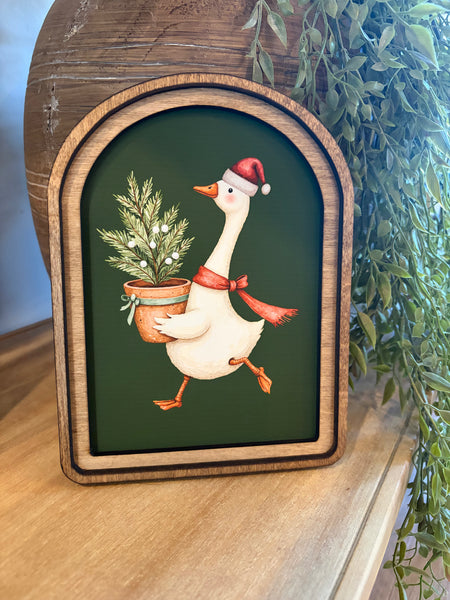 Arch Top Christmas Goose