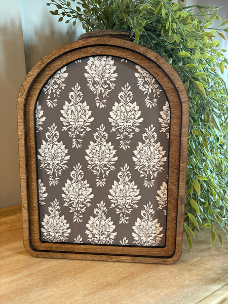 Arch Top Brown Floral Backdrops