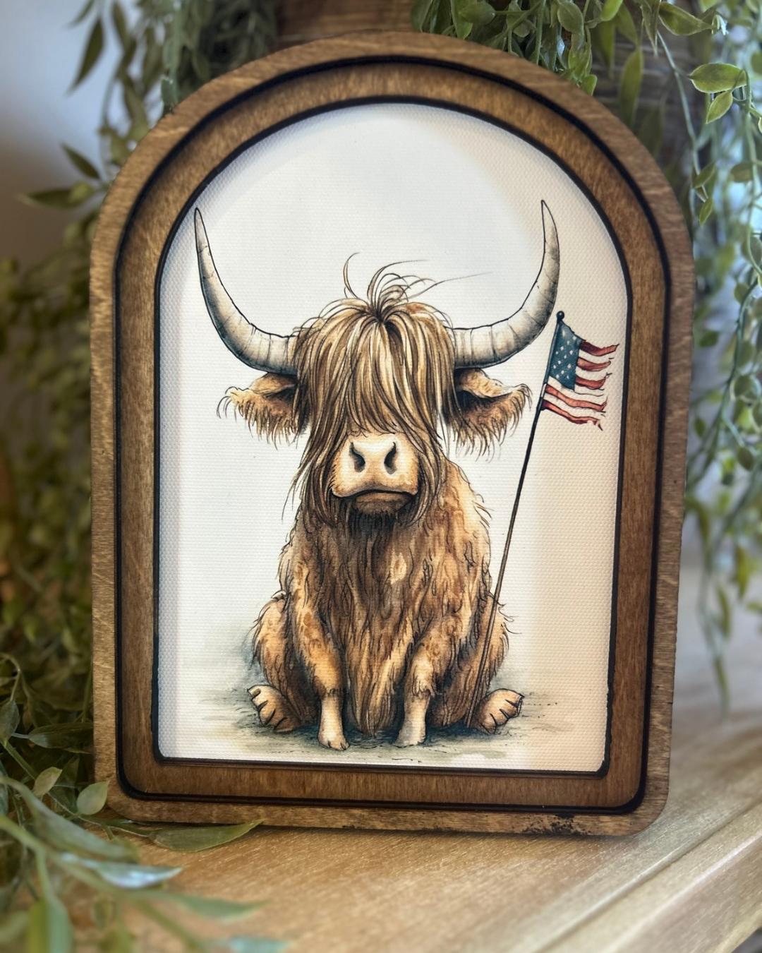 Arch Top Highland Flag Framed Art
