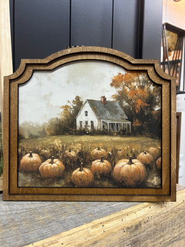 Provincial Pumpkin Farmhouse Framed Art