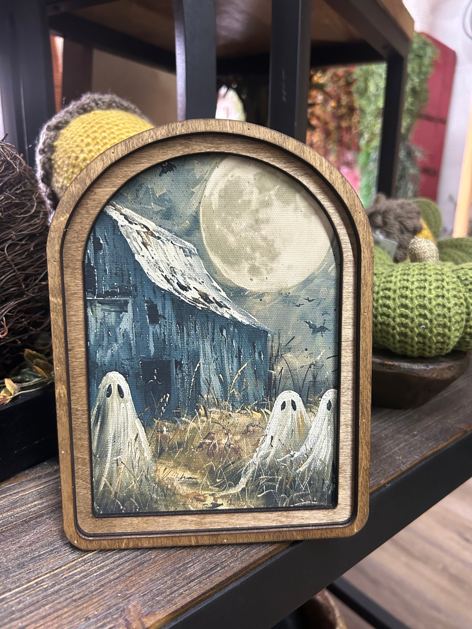 Arch Top Barn Ghosts Framed Art