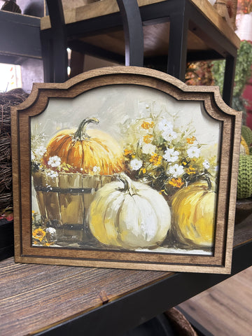 Provincial Pumpkin Bucket Framed Art