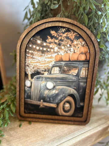 Arch Top Fall Truck Framed Art
