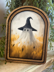 Arch Top Wheat Field Ghose Framed Art