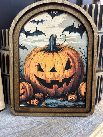 Arch Top Jack O Lantern Framed Art