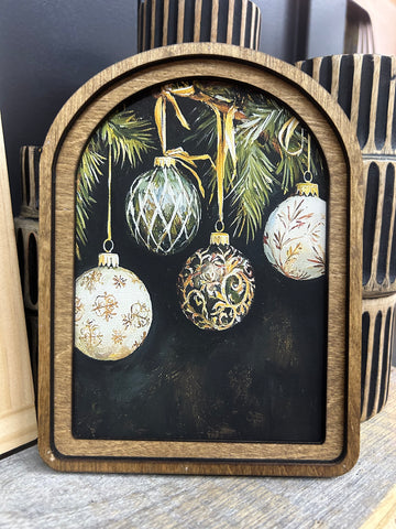 Arch Top Ornaments Framed Art