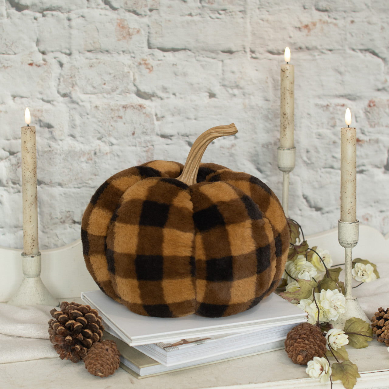 Brown Buffalo Check Pumpkin