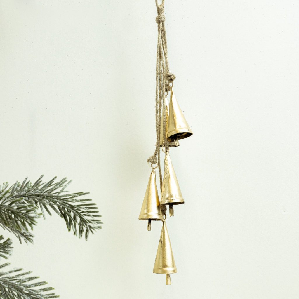 Hanging Gold Cowbells