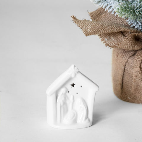 Ceramic LED Nativity Set