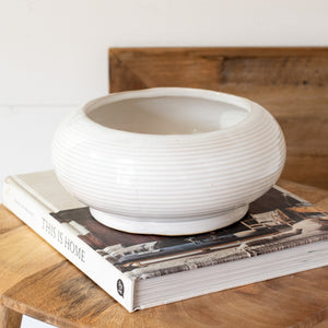 Raised White Ceramic Bowl