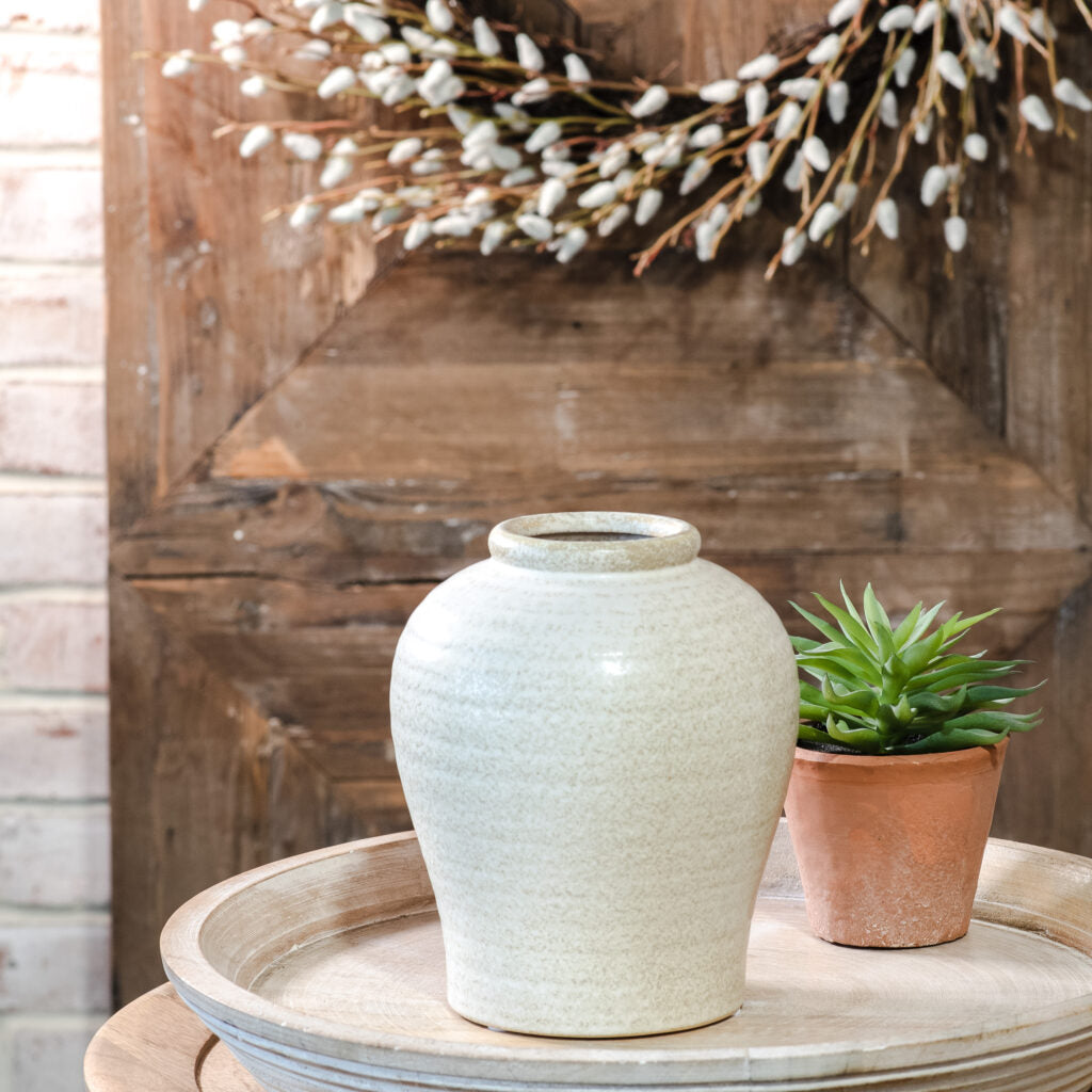 Beige Ceramic Vase