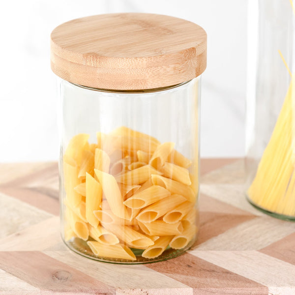 Glass Jar with Bamboo Lid