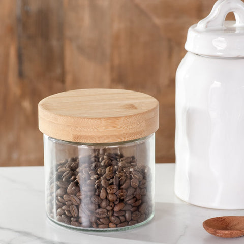 Glass Jar with Bamboo Lid