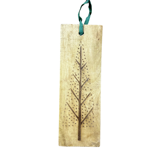 Mango Wood Serving Board with Tree