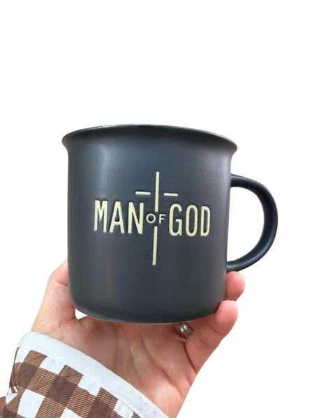 Man of God Matte Black Ceramic Coffee Mug