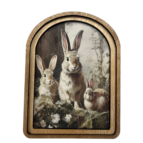 Arch Top Bunny Trio Art