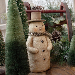 Flat Bottom Snowman with Scarf