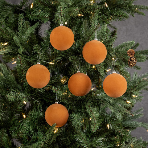 Fawn Flocked Balls