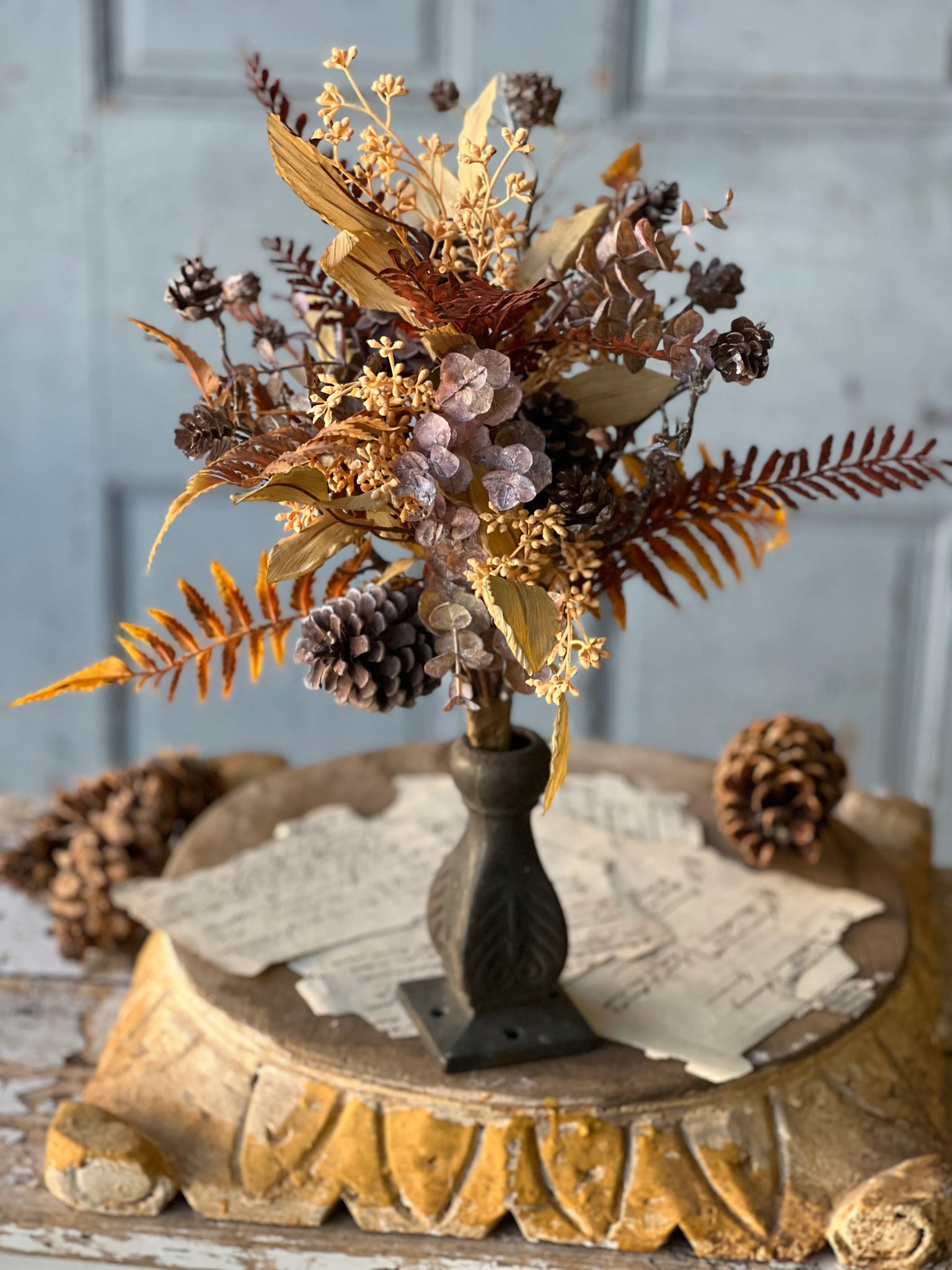 Falling Cone & Fern Bouquet