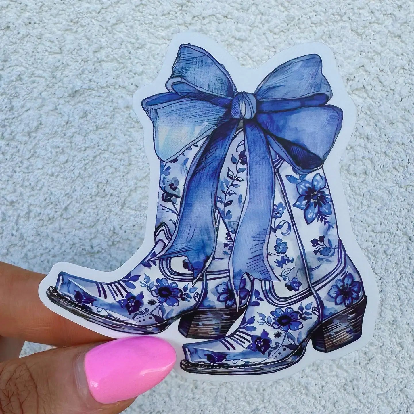Blue Boots Sticker
